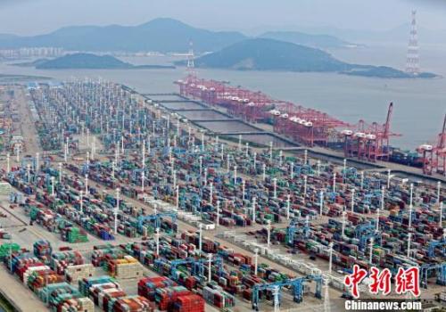 浙江寧波舟山港?！≌掠聺?攝