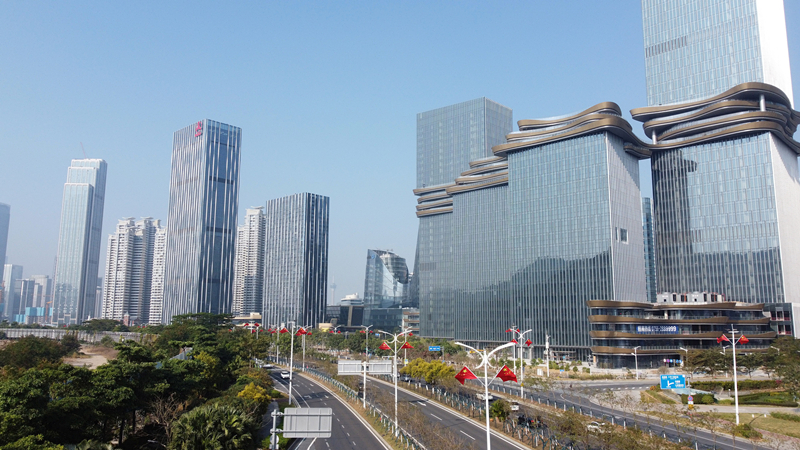 2024年1月1日，廣東珠海，橫琴粵澳深度合作區(qū)樓群。